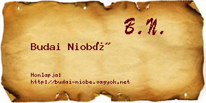 Budai Niobé névjegykártya
